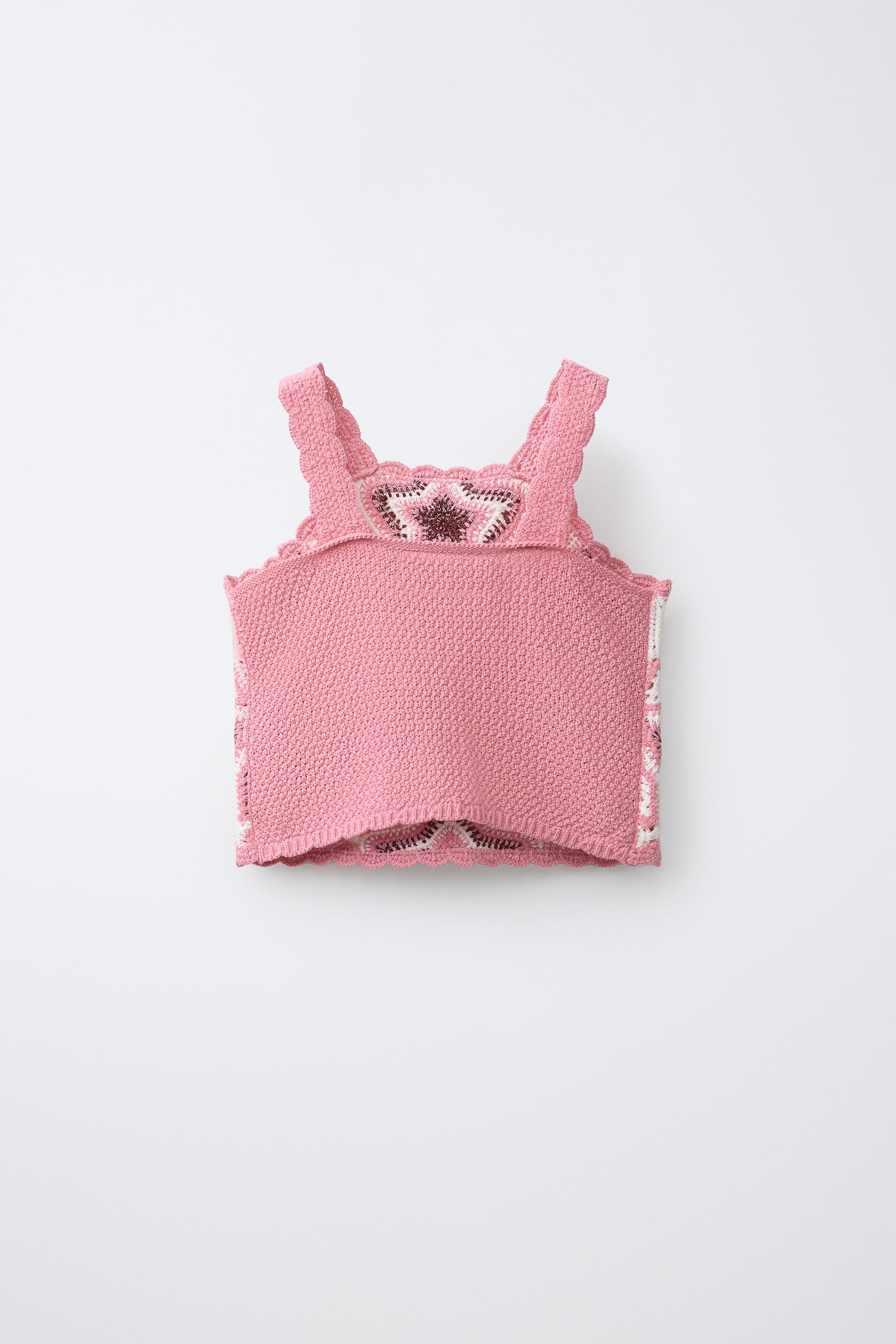 STAR CROCHET KNIT TOP